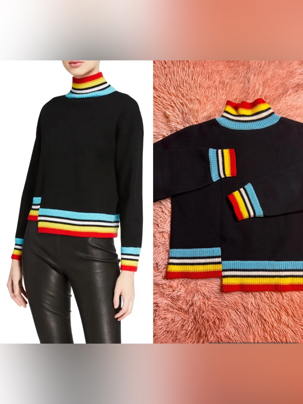 NWOT Alice + Olivia Aleta Asymmetric Pullover Sweater. Size S